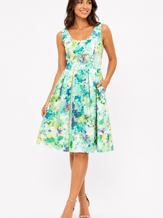 Calvin Klein Dresses & Skirts - Calvin Klein Floral Sheath Dress Women’s Size 6 Cotton Stretch Midi